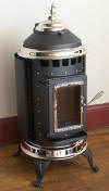  T-4000 Wood Stove, Black and Nickel